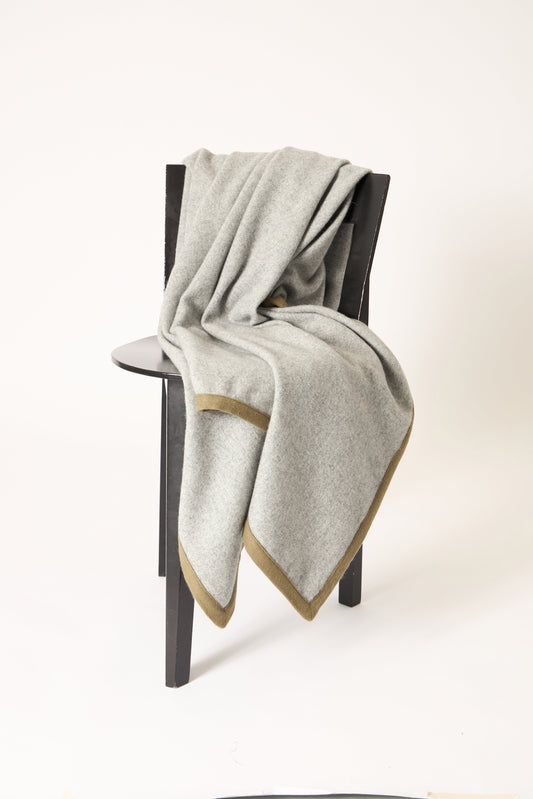 Arteno Throw in Soft Grey & Moss