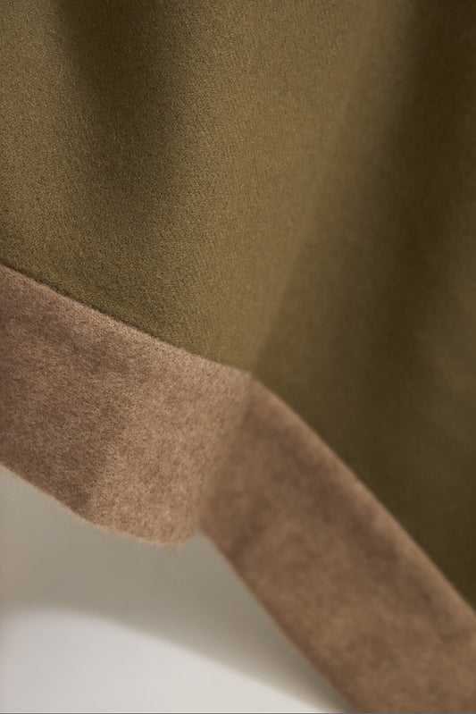 Etra Throw in Moss & Taupe