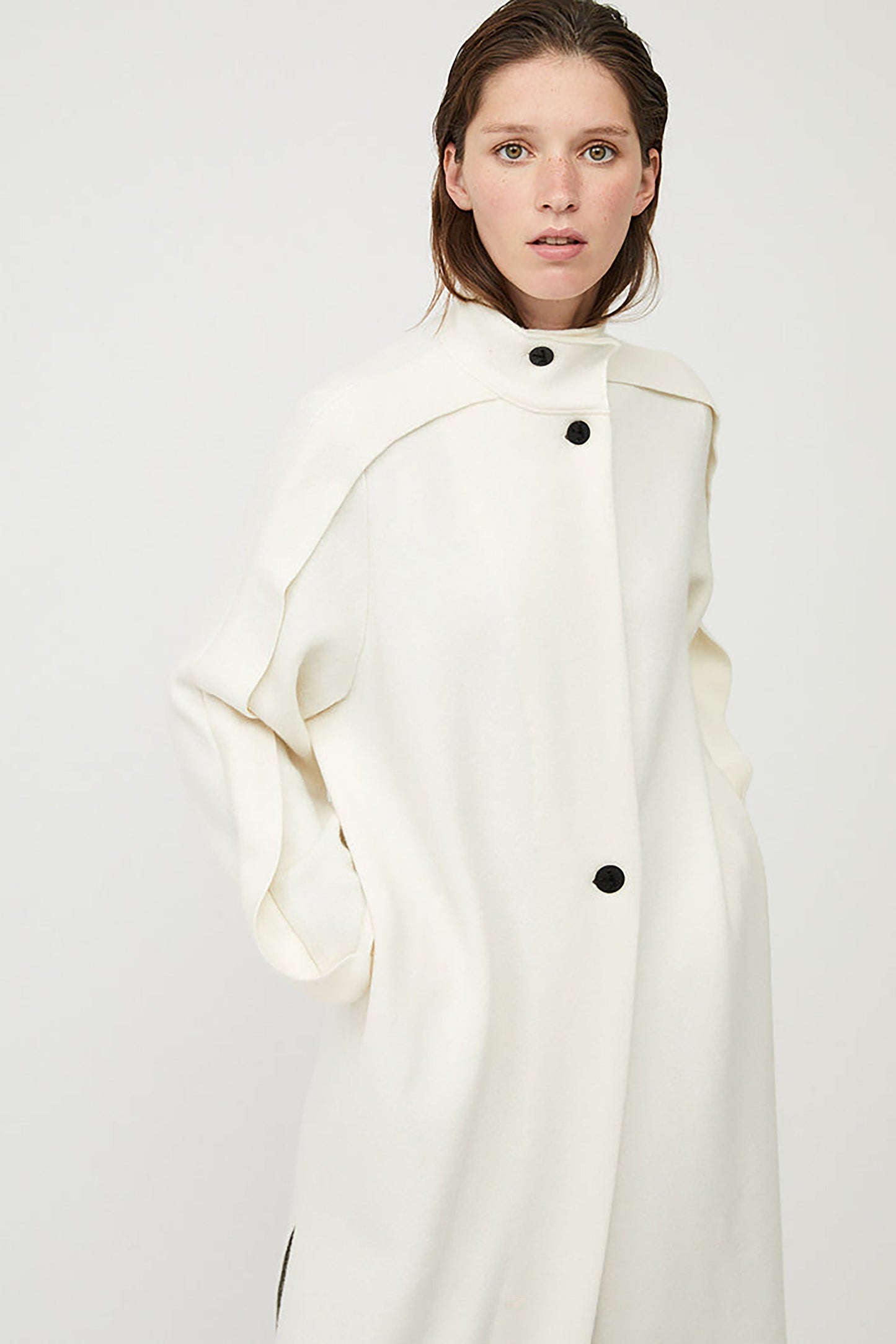 Huran Coat in Ivory