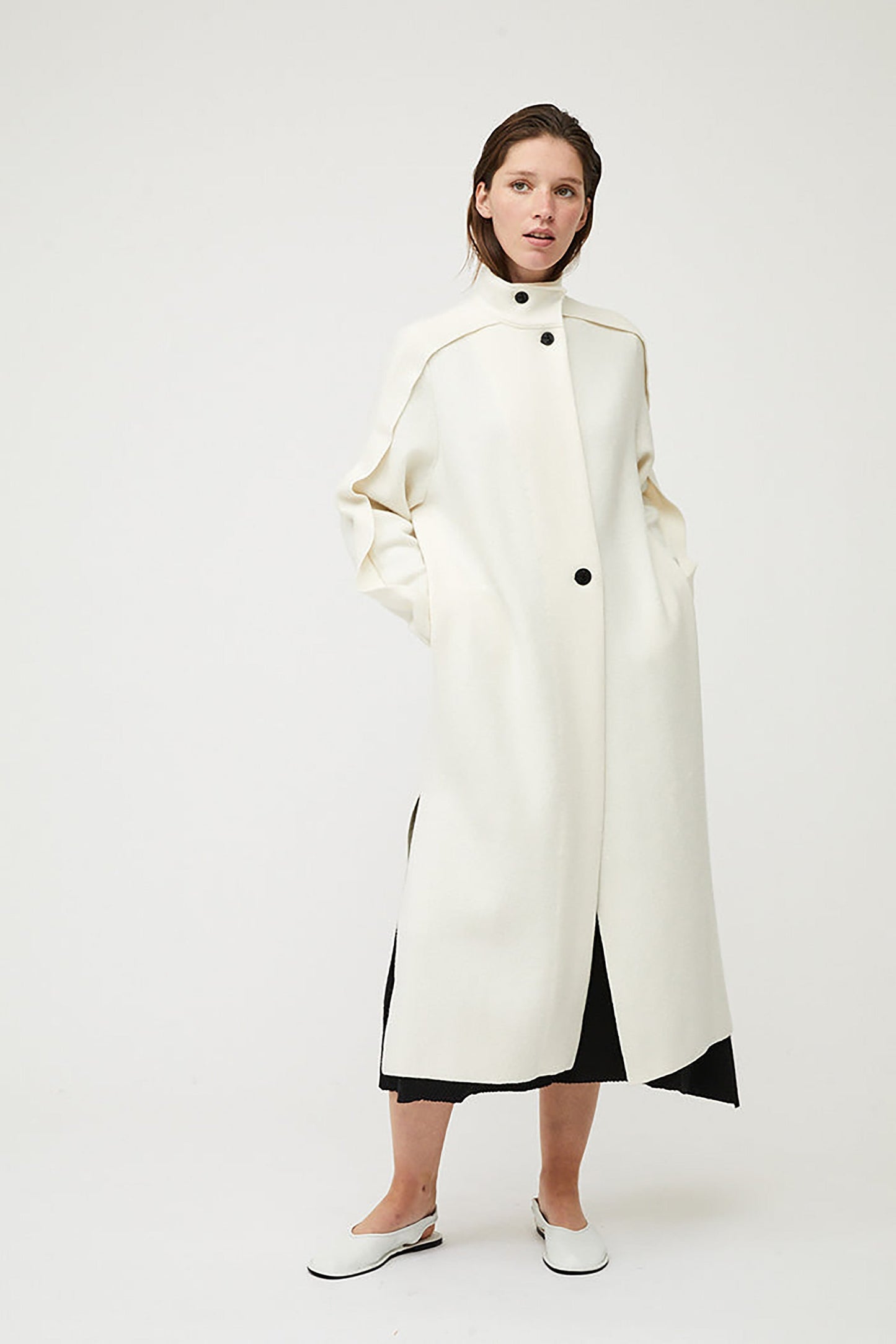 Huran Coat in Ivory